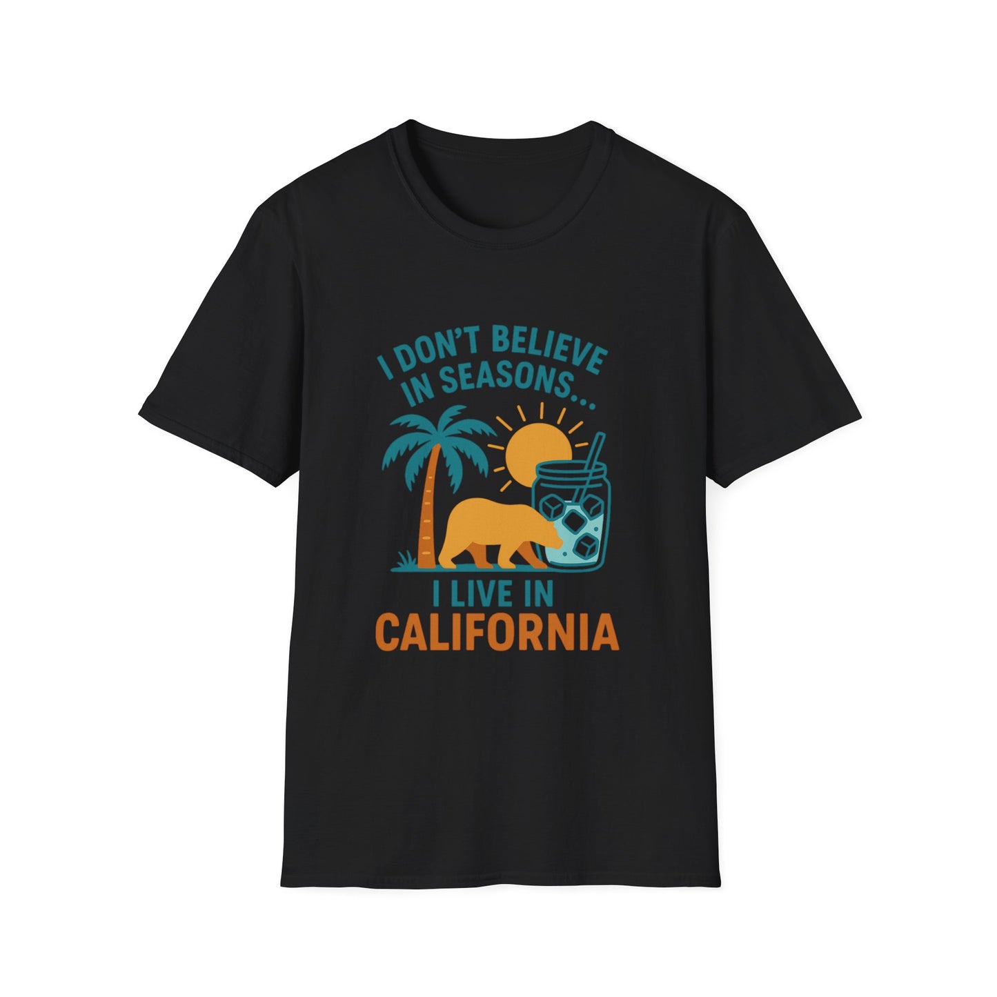 California Seasons Unisex T-Shirt, Summer Tee, Casual Shirt, Beachwear, Gift for Californians, Vacation Outfit