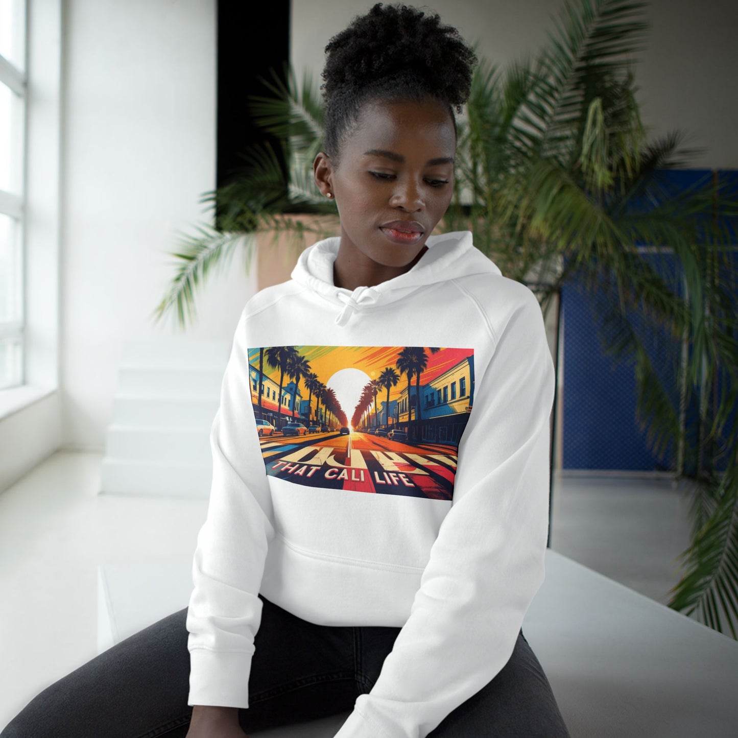 California Love Supply Hoodie, Unisex Pullover Jacket Sweater, West Coast Beach Sunset Apparel Gift, Golden State Pacific Ocean Outerwear,