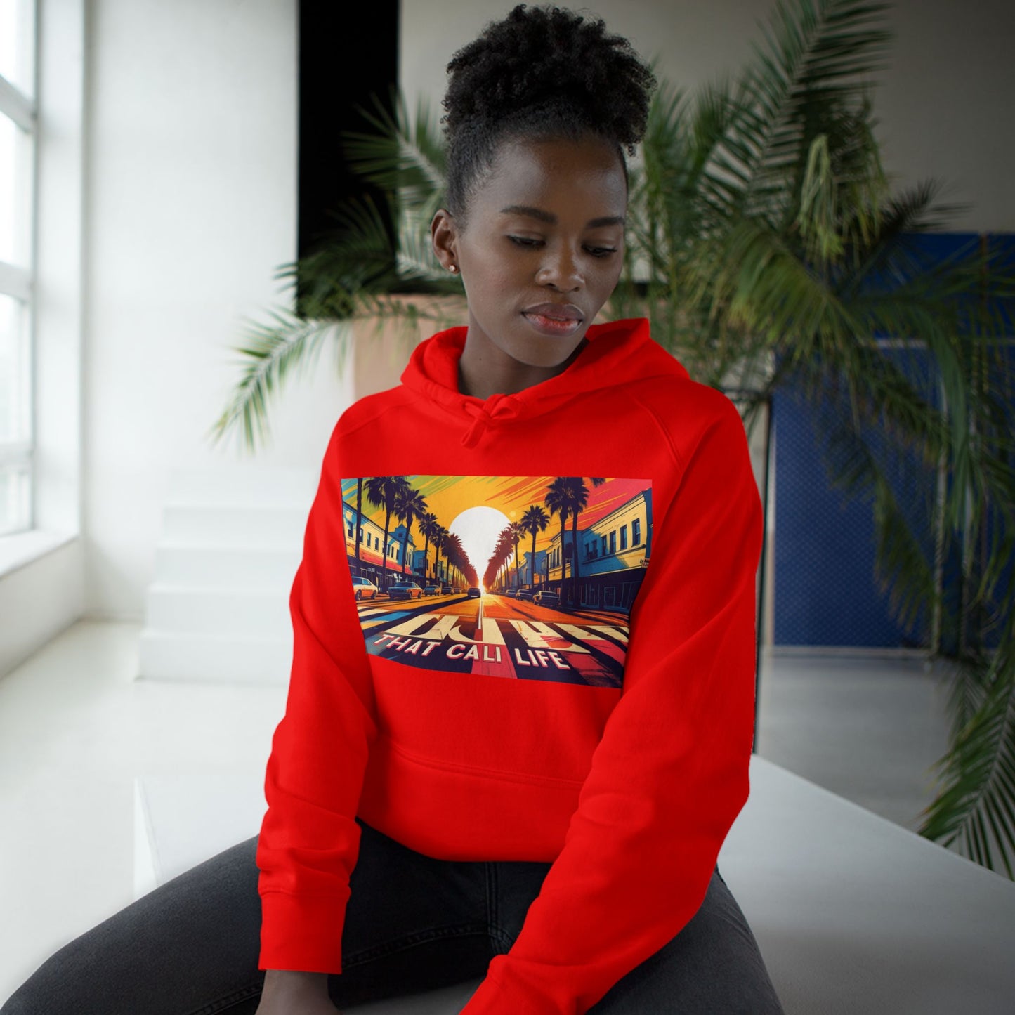 California Love Supply Hoodie, Unisex Pullover Jacket Sweater, West Coast Beach Sunset Apparel Gift, Golden State Pacific Ocean Outerwear,