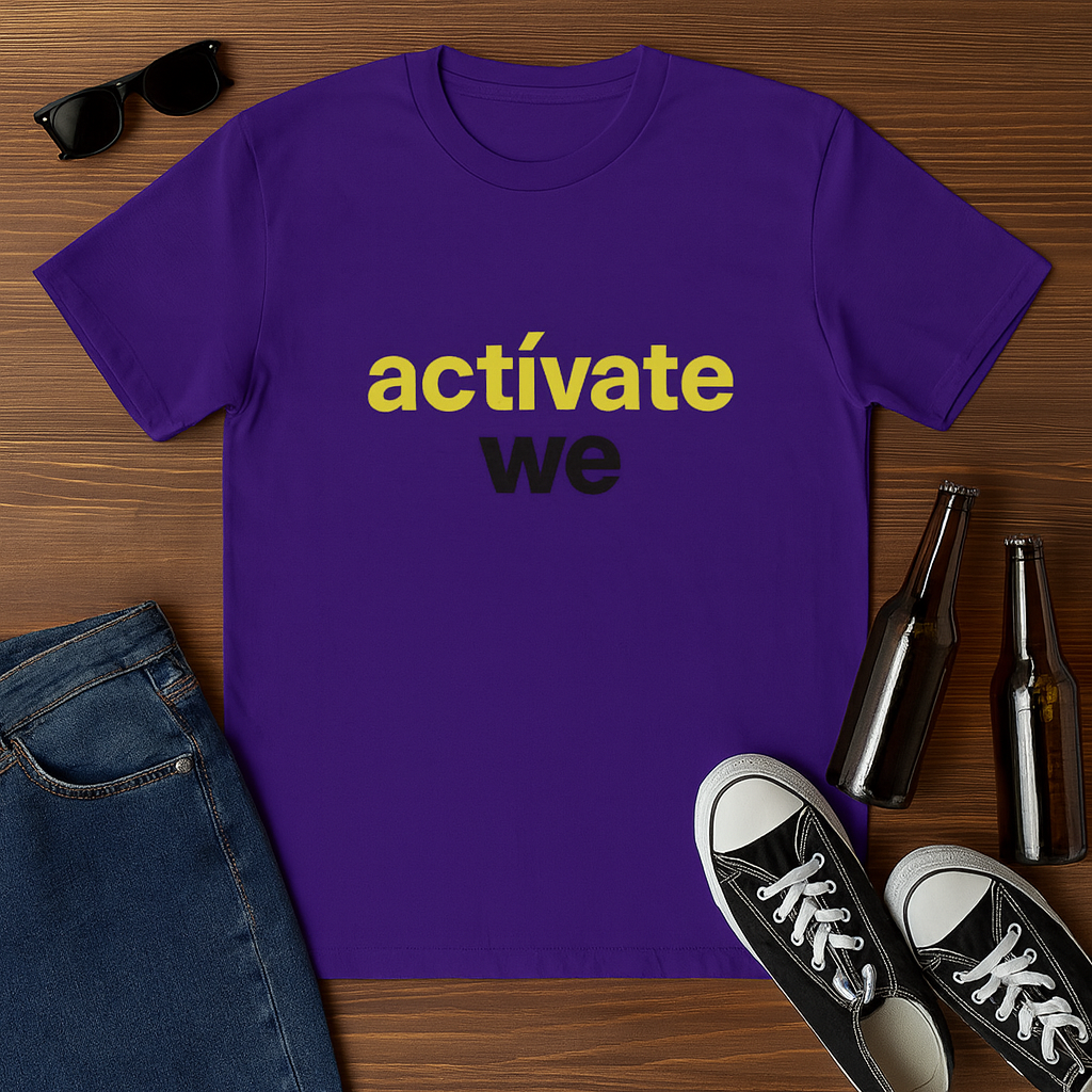 Funny Spanish Unisex Crew Tee, Casual Shirt, Everyday Wear, Motivational Clothing, Trendy Outfit, Activate Yourself.