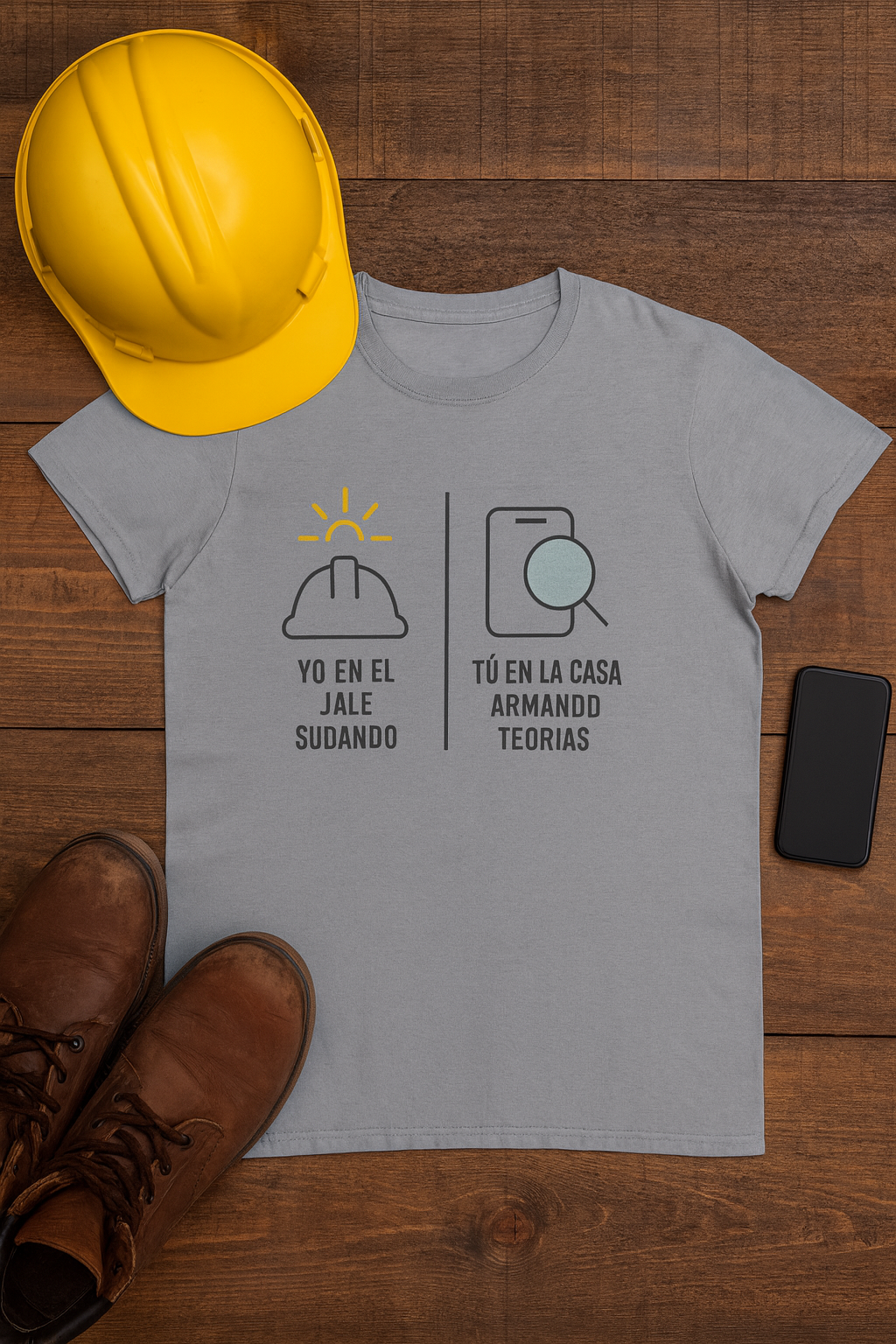 Funny Spanish Mexican Tee - "Yo en el jale sudando" Graphic T-Shirt, Gift for Friends, Casual Wear, Quirky Humor, Summer Style