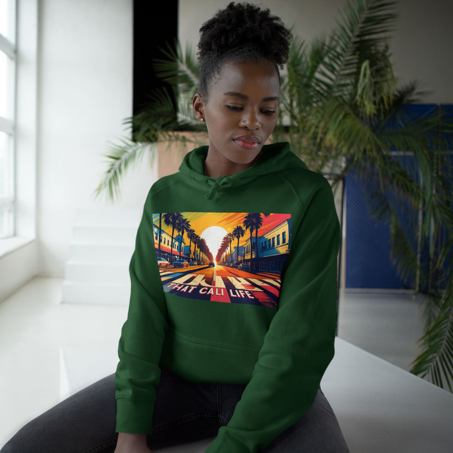 California Love Supply Hoodie, Unisex Pullover Jacket Sweater, West Coast Beach Sunset Apparel Gift, Golden State Pacific Ocean Outerwear,