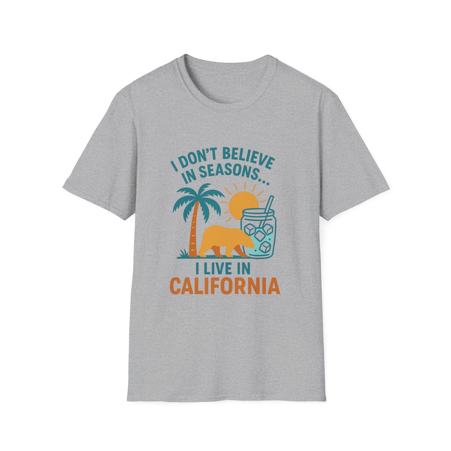 California Seasons Unisex T-Shirt, Summer Tee, Casual Shirt, Beachwear, Gift for Californians, Vacation Outfit