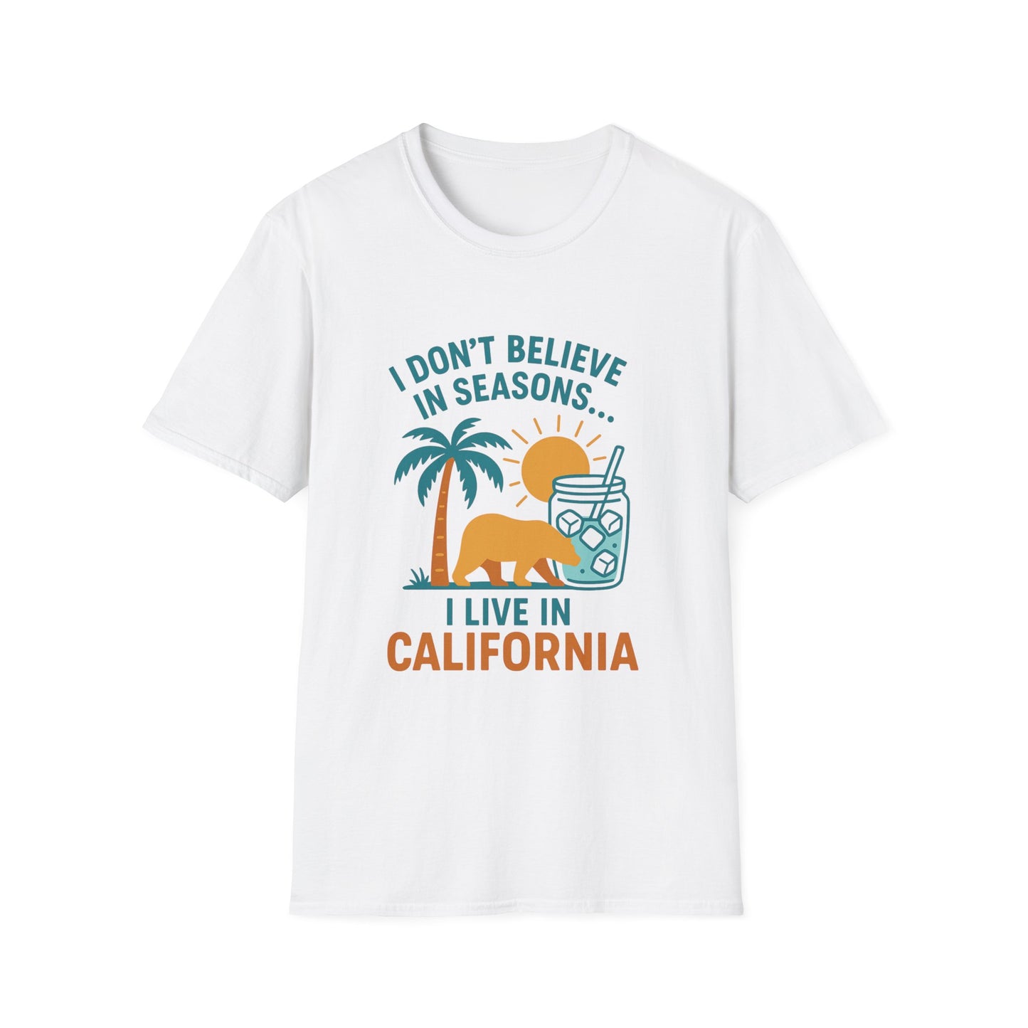 California Seasons Unisex T-Shirt, Summer Tee, Casual Shirt, Beachwear, Gift for Californians, Vacation Outfit