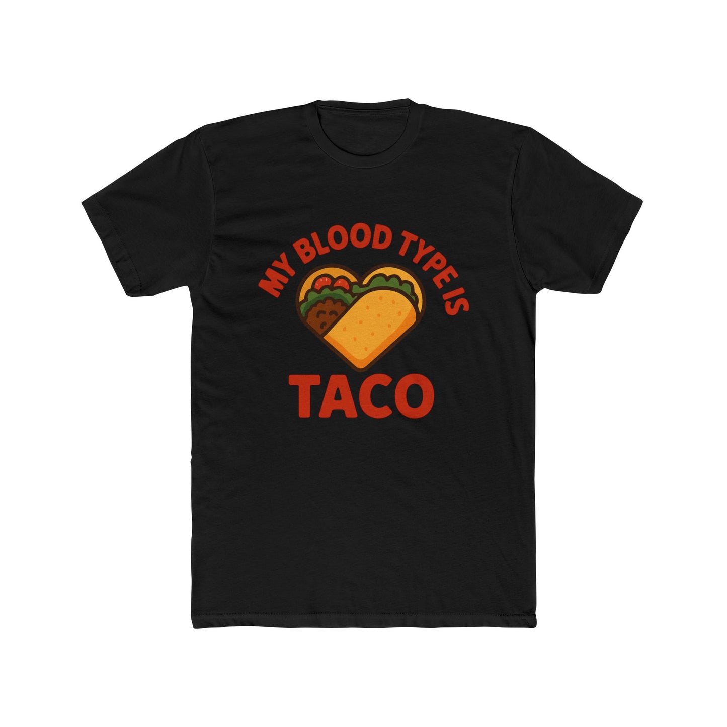 Funny Taco Blood Type Tee, Unisex T-Shirt, Gift for Taco Lovers, Casual Wear, Foodie Humor Shirt