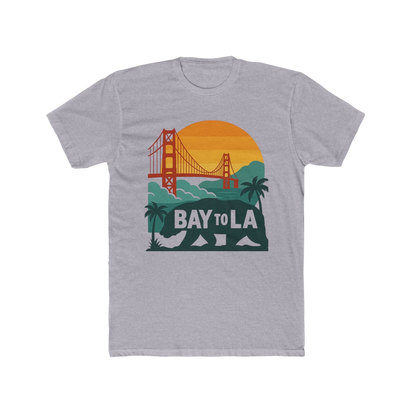 Bay to LA Graphic Tee, California Vibes Shirt, Beach Lover Gift, Unisex Casual Tee, Travel Souvenir Apparel