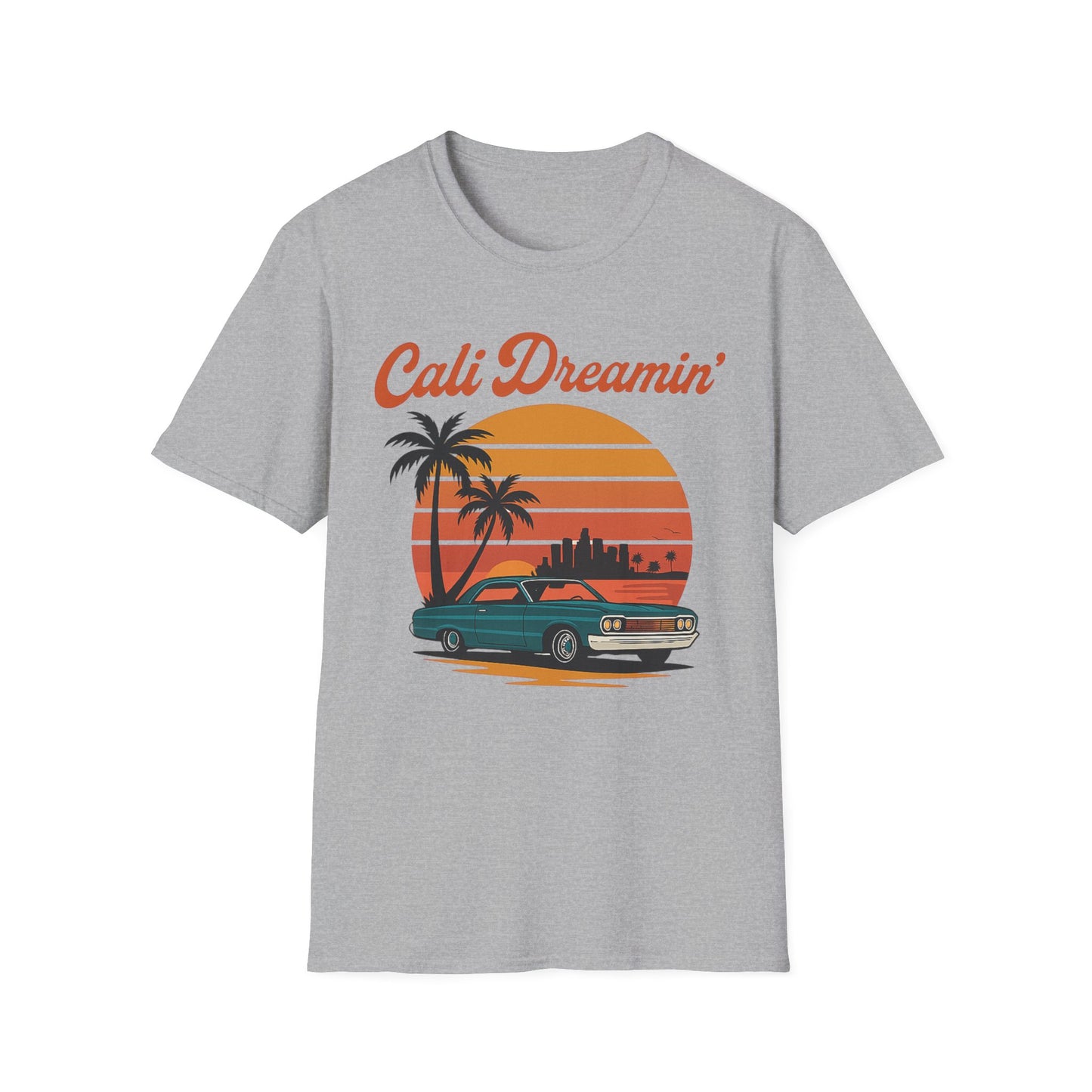 Cali Dreamin' Vintage Unisex Softstyle T-Shirt | Casual Summer Vibe, Beachwear, Vacation Outfit, Cool Graphic Tee, Gift for Him/Her