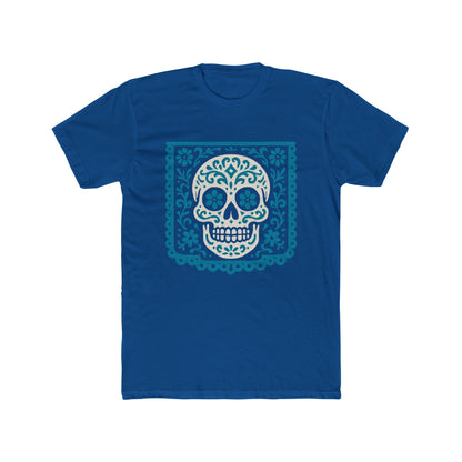Mexican Day of the Dead Skull Graphic Tee, Unisex Crew Shirt, Halloween Costume Top, Casual Wear for Celebrations, Gift for Him/Her