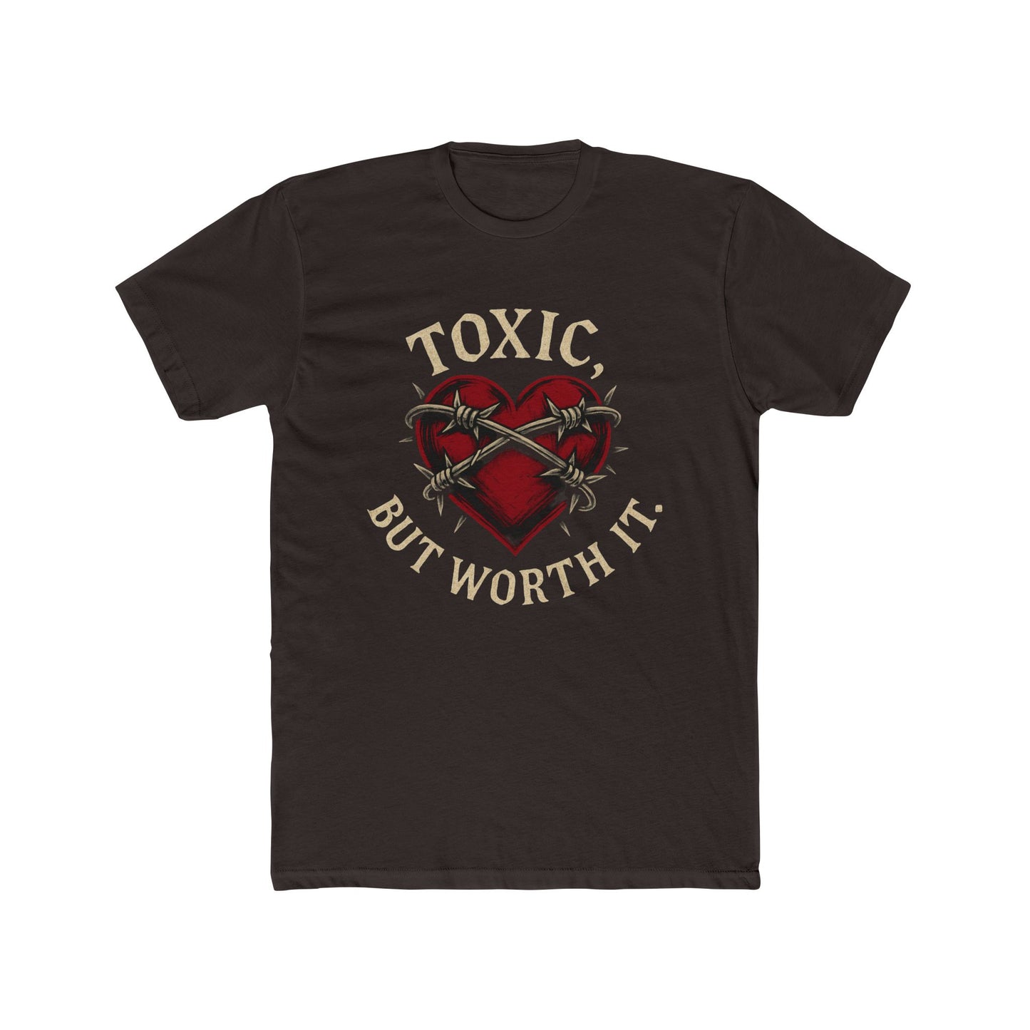 Funny Toxic Heart Women's Cotton Crew Tee, Graphic Tee, Funny Shirt, Gift for Him/Her, Casual Wear, Statement T-Shirt
