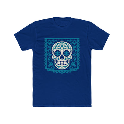 Mexican Day of the Dead Skull Graphic Tee, Unisex Crew Shirt, Halloween Costume Top, Casual Wear for Celebrations, Gift for Him/Her