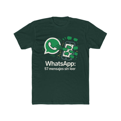 Funny Spanish WhatsApp Unisex Cotton Crew Tee - Funny Messaging Humor Shirt, Casual Wear, Conversation Starter, Funny Gifts