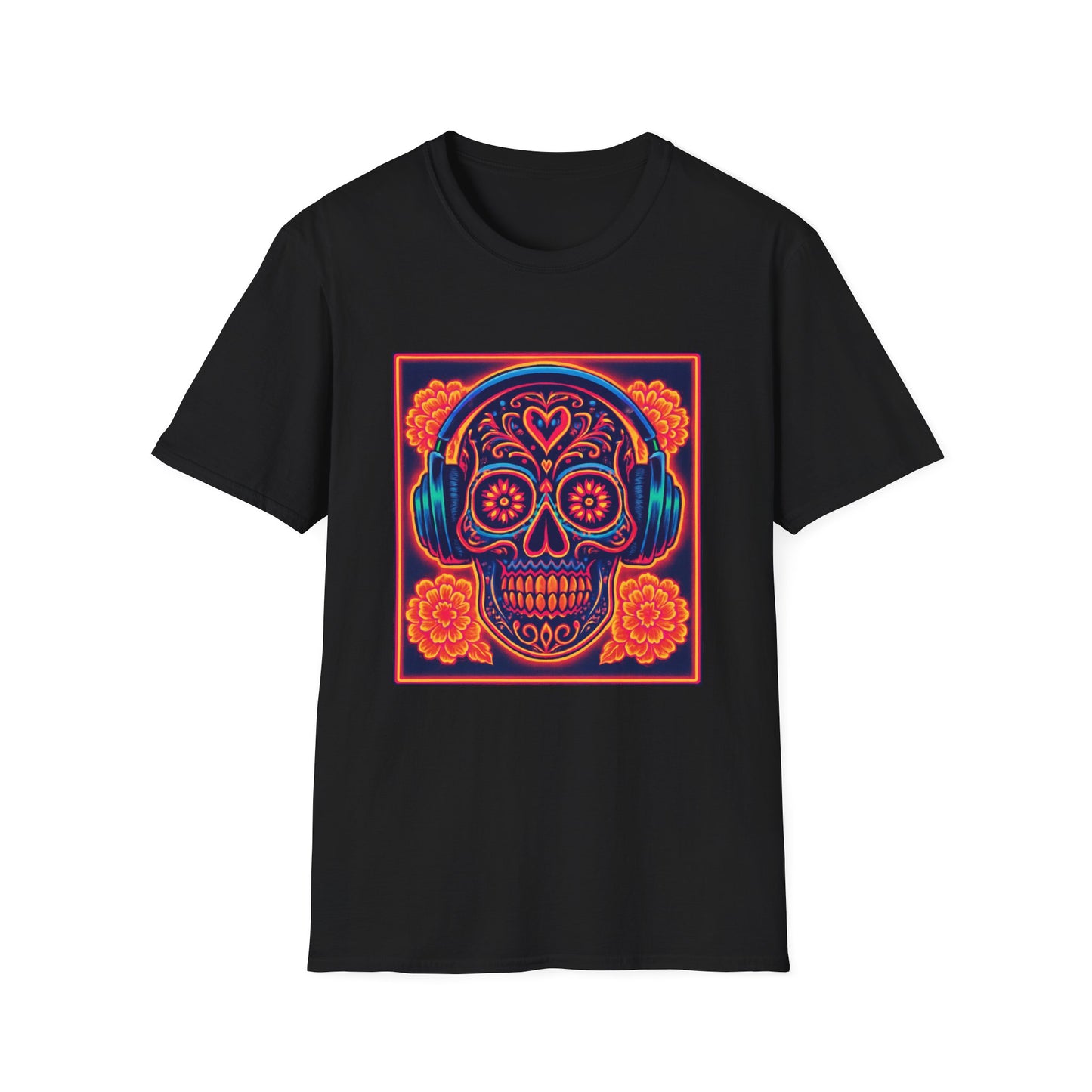 Colorful Skull Graphic T-Shirt, Vibrant Day of the Dead Tee, Unisex Shirt, Casual Wear, Festival Clothing, Unique Gift Idea