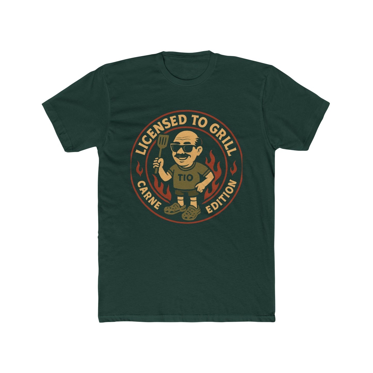 Funny Spanglish Master Grill Master Cotton Tee | Men's Cooking Shirt, Licensed to Grill