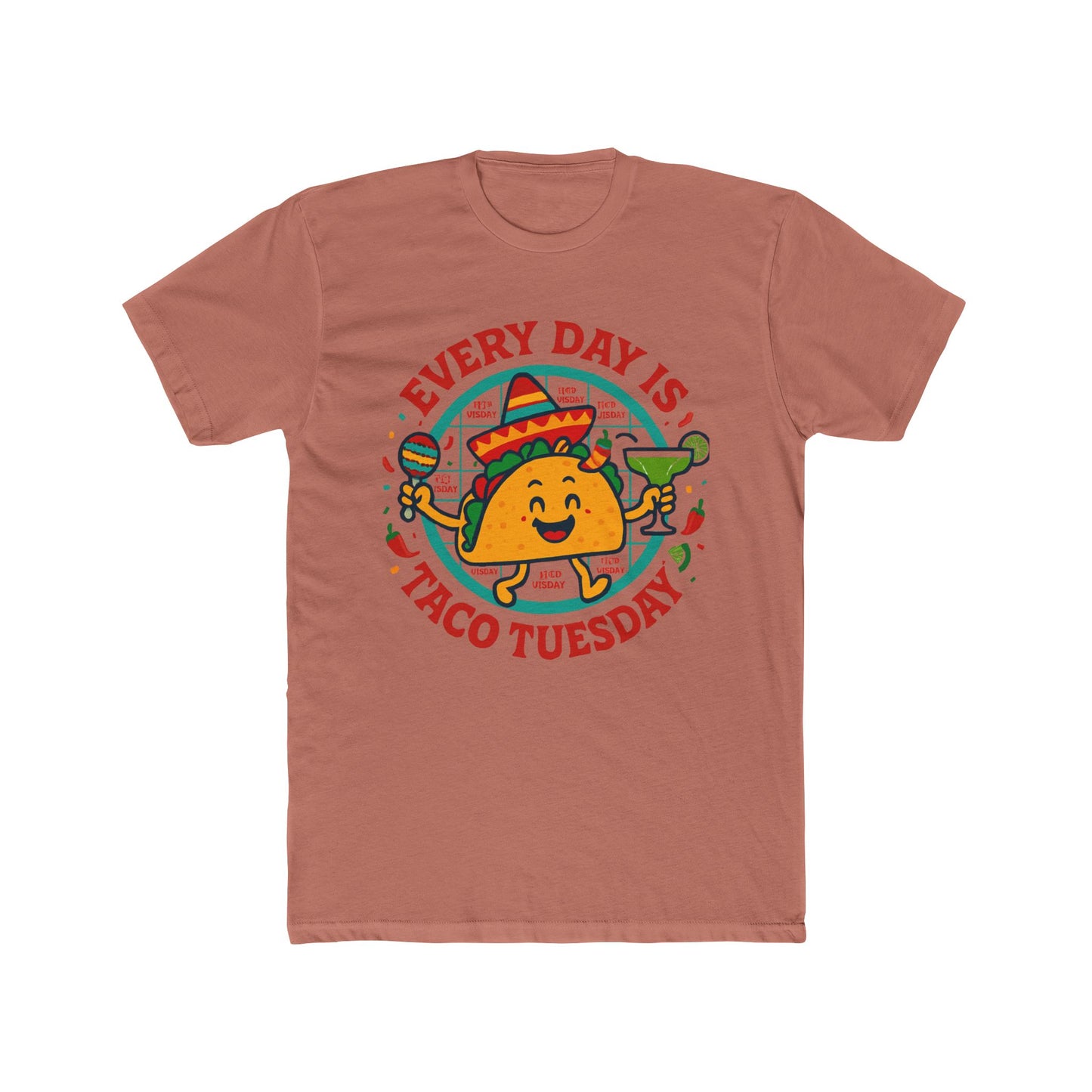 Funny Every Day is Taco Tuesday Unisex Cotton Crew Tee, Funny Taco Shirt, Foodie Gift, Casual Wear, Taco Lover's Day Shirt, Unisex Tee