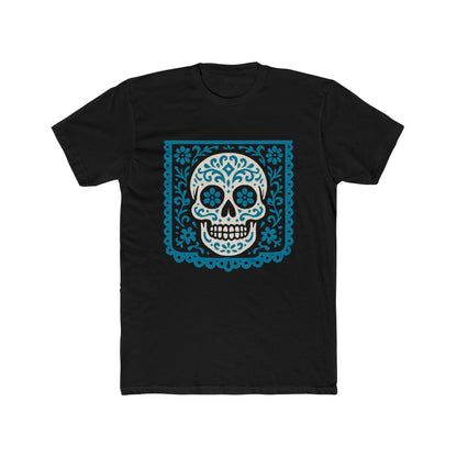 Mexican Day of the Dead Skull Graphic Tee, Unisex Crew Shirt, Halloween Costume Top, Casual Wear for Celebrations, Gift for Him/Her