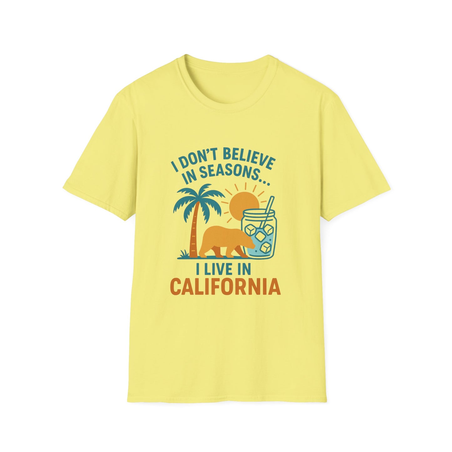 California Seasons Unisex T-Shirt, Summer Tee, Casual Shirt, Beachwear, Gift for Californians, Vacation Outfit