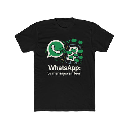 Funny Spanish WhatsApp Unisex Cotton Crew Tee - Funny Messaging Humor Shirt, Casual Wear, Conversation Starter, Funny Gifts