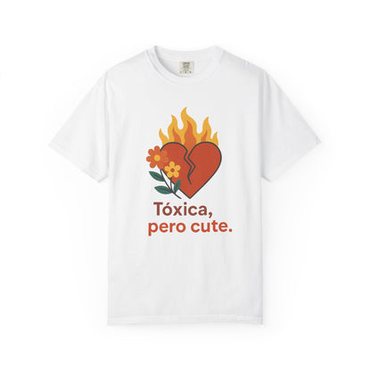 Funny Spanglish Women's Cute Toxicity Unisex T-Shirt, Graphic Tee, Casual Wear, Gift for Friends, Summer Outfit, Heart & Flower Design