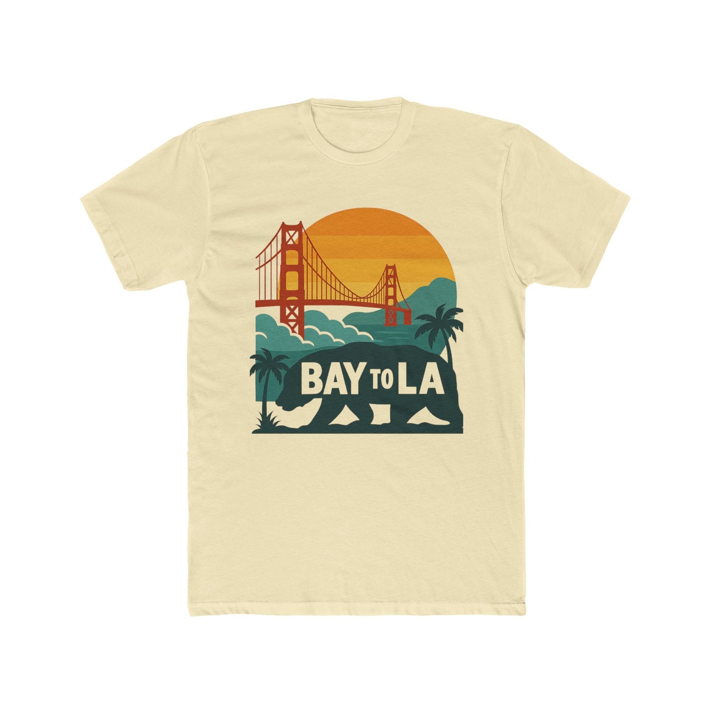 Bay to LA Graphic Tee, California Vibes Shirt, Beach Lover Gift, Unisex Casual Tee, Travel Souvenir Apparel