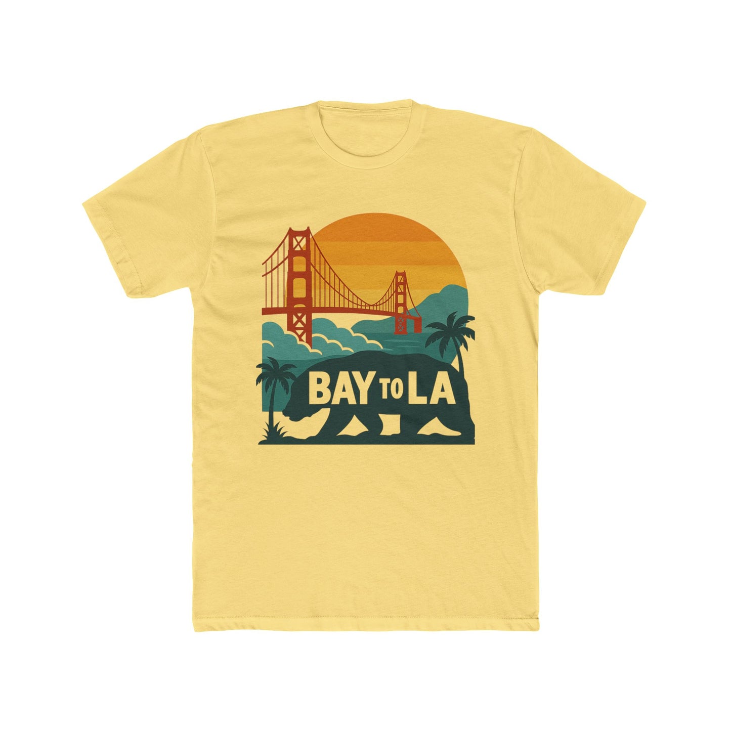Bay to LA Graphic Tee, California Vibes Shirt, Beach Lover Gift, Unisex Casual Tee, Travel Souvenir Apparel