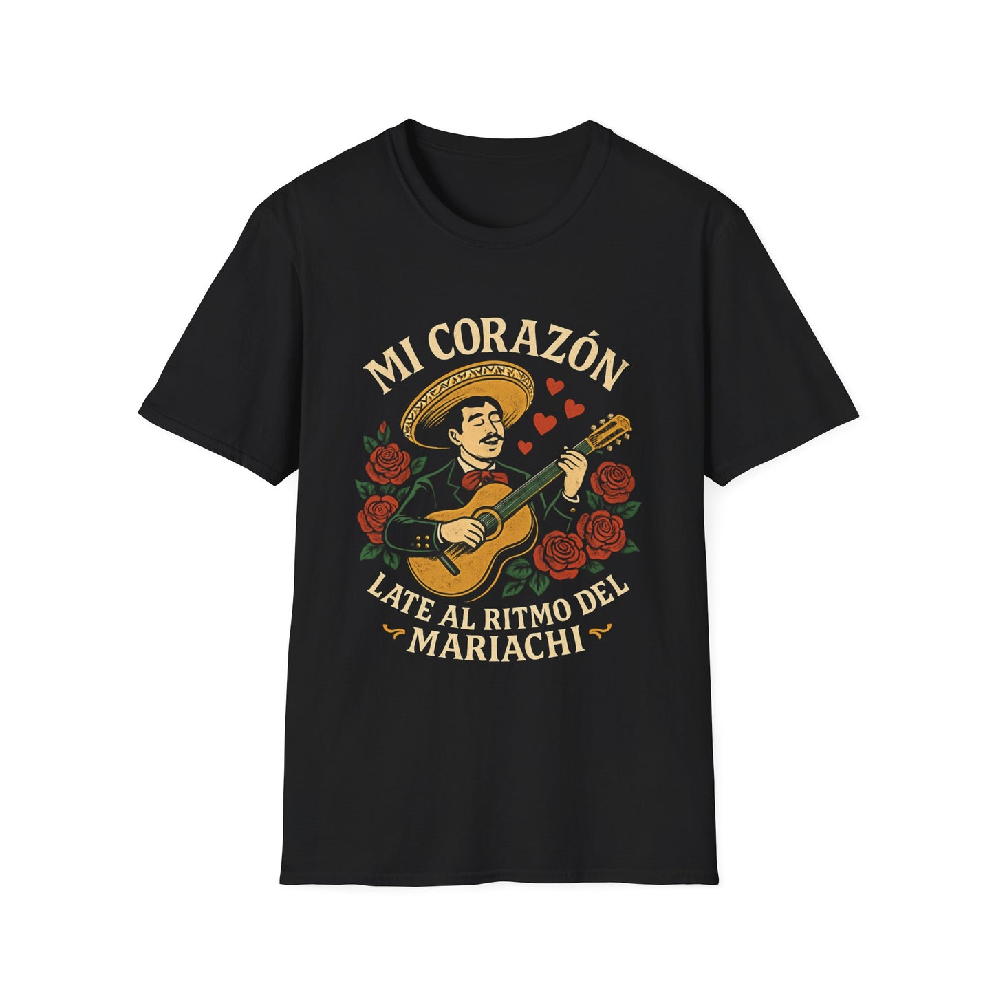 Mariachi Heart T-Shirt Tee for Music Lovers | Perfect for Parties, Celebrations, Gifts, Festivals