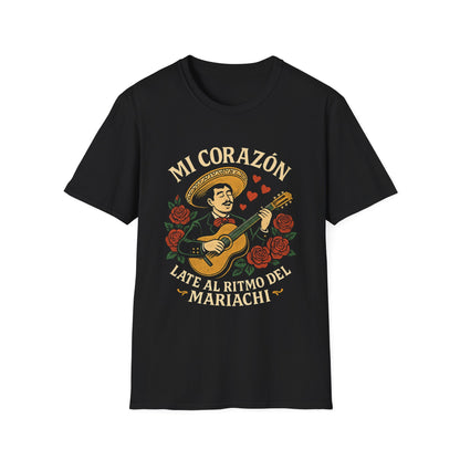 Mariachi Heart T-Shirt Tee for Music Lovers | Perfect for Parties, Celebrations, Gifts, Festivals