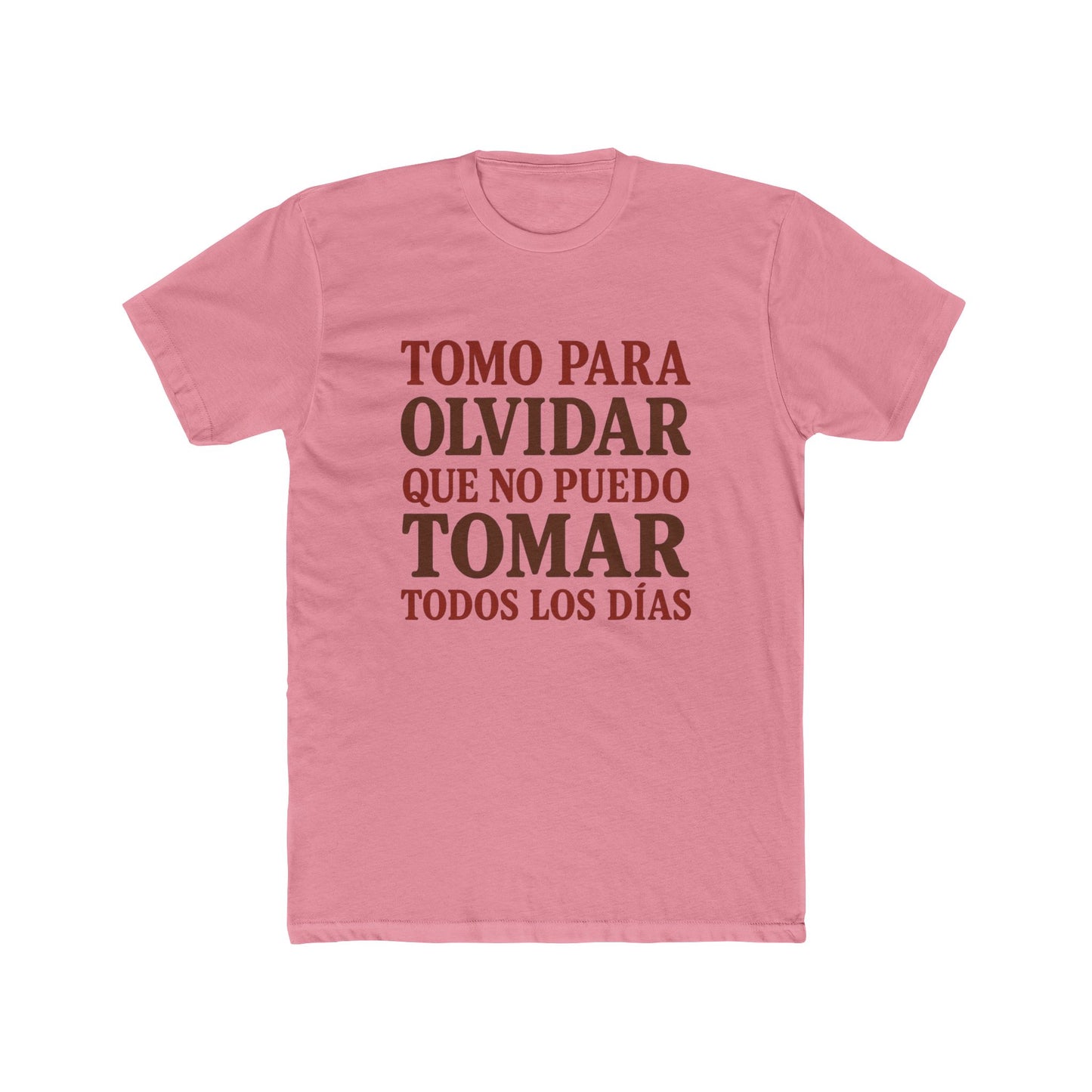 Unisex Cotton Crew Tee - "Tomo Para Olvidar" Funny Alcohol T-Shirt, Gifts for Alcoholics, Recovery Apparel, Casual Wear, Party Shirt