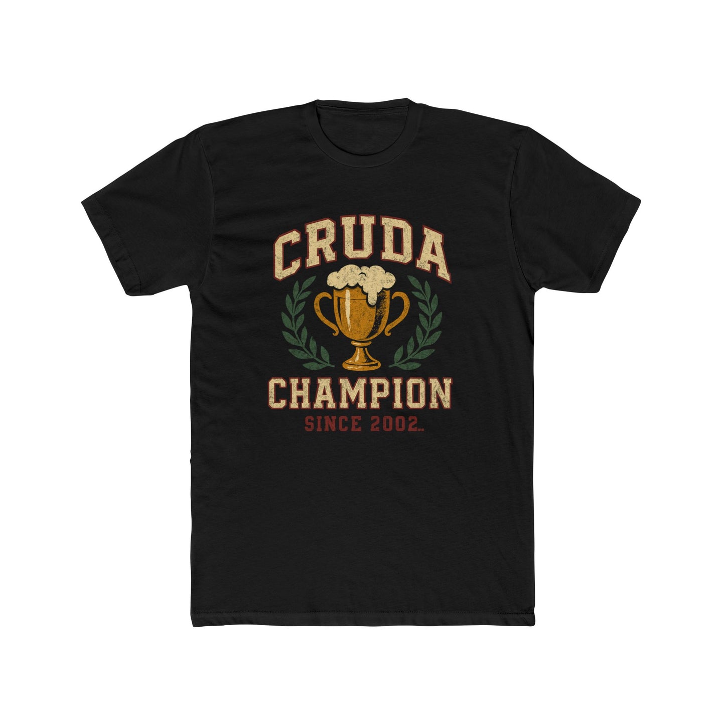 Funny Spanglish Cruda Champion Tee - Unisex Cotton Crew T-Shirt for Celebrations, Gifts, Sports Events, Casual Wear, and Festivals