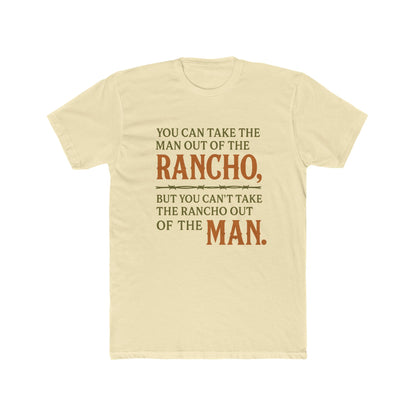 Men Rancho Spirit Crew Tee, Rustic T-Shirt, Apparel, Casual Gift, Comfortable Everyday Wear, Unique Quote Tee