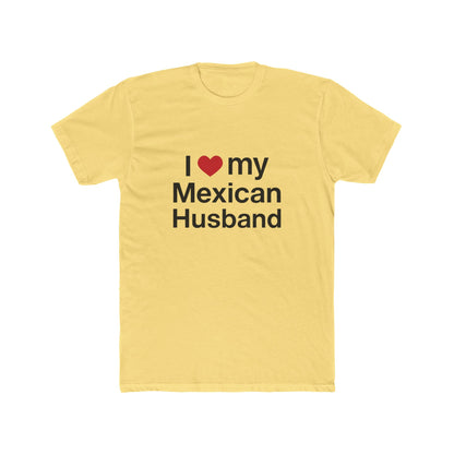 Womens Love for Mexican Husband Tee, Cute T-Shirt Gift for Spouses, Funny Couple Apparel, Anniversary, Valentines Day, Relationship Gift