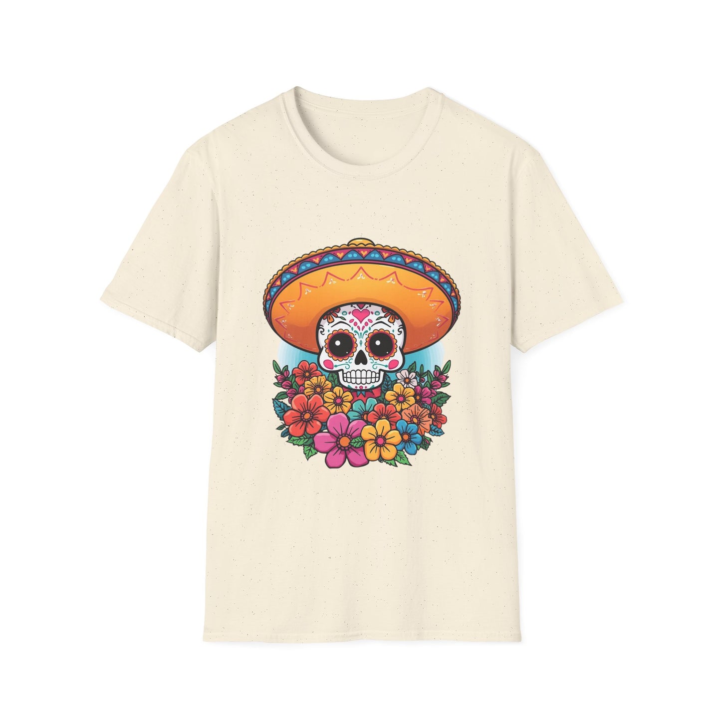 Sugar Skull Fiesta T-Shirt, Day of the Dead Tee, Floral Skull Shirt, Unisex Graphic Tee, Mexican Celebration Outfit