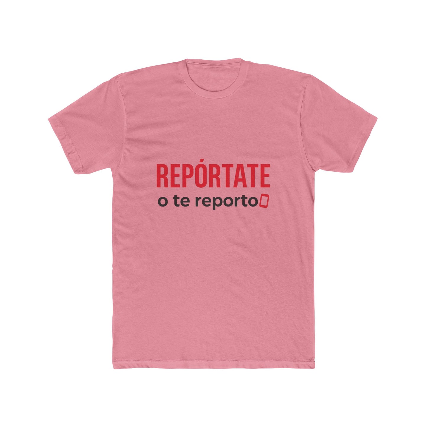 Funny Spanish Unisex Crew Neck Tee, Funny Reporting T-Shirt, Trendy Cotton Top, Casual Wear Gift, Summer Outing Apparel