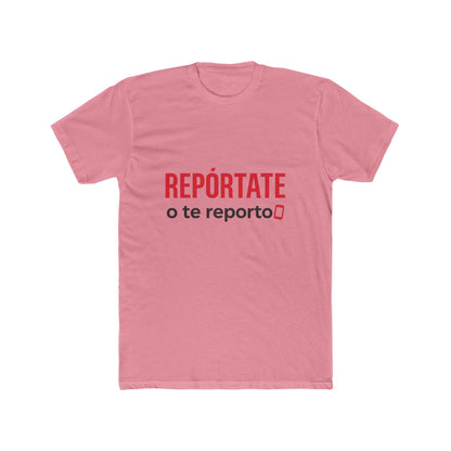 Funny Spanish Unisex Crew Neck Tee, Funny Reporting T-Shirt, Trendy Cotton Top, Casual Wear Gift, Summer Outing Apparel