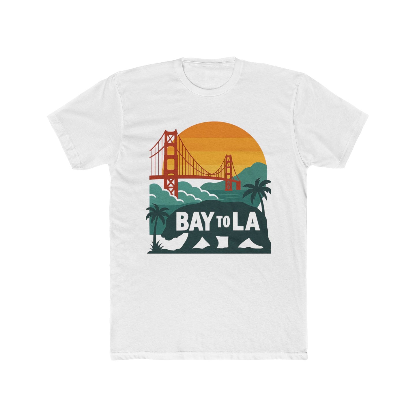 Bay to LA Graphic Tee, California Vibes Shirt, Beach Lover Gift, Unisex Casual Tee, Travel Souvenir Apparel
