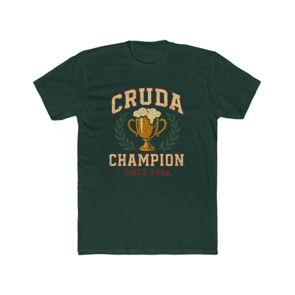 Funny Spanglish Cruda Champion Tee - Unisex Cotton Crew T-Shirt for Celebrations, Gifts, Sports Events, Casual Wear, and Festivals