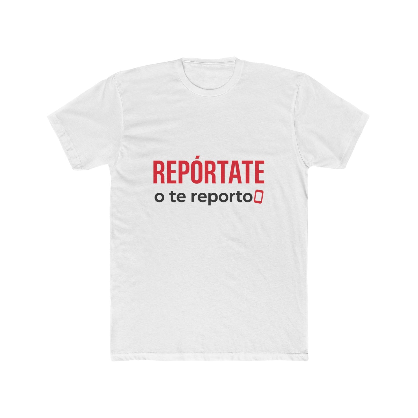 Funny Spanish Unisex Crew Neck Tee, Funny Reporting T-Shirt, Trendy Cotton Top, Casual Wear Gift, Summer Outing Apparel