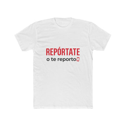 Funny Spanish Unisex Crew Neck Tee, Funny Reporting T-Shirt, Trendy Cotton Top, Casual Wear Gift, Summer Outing Apparel
