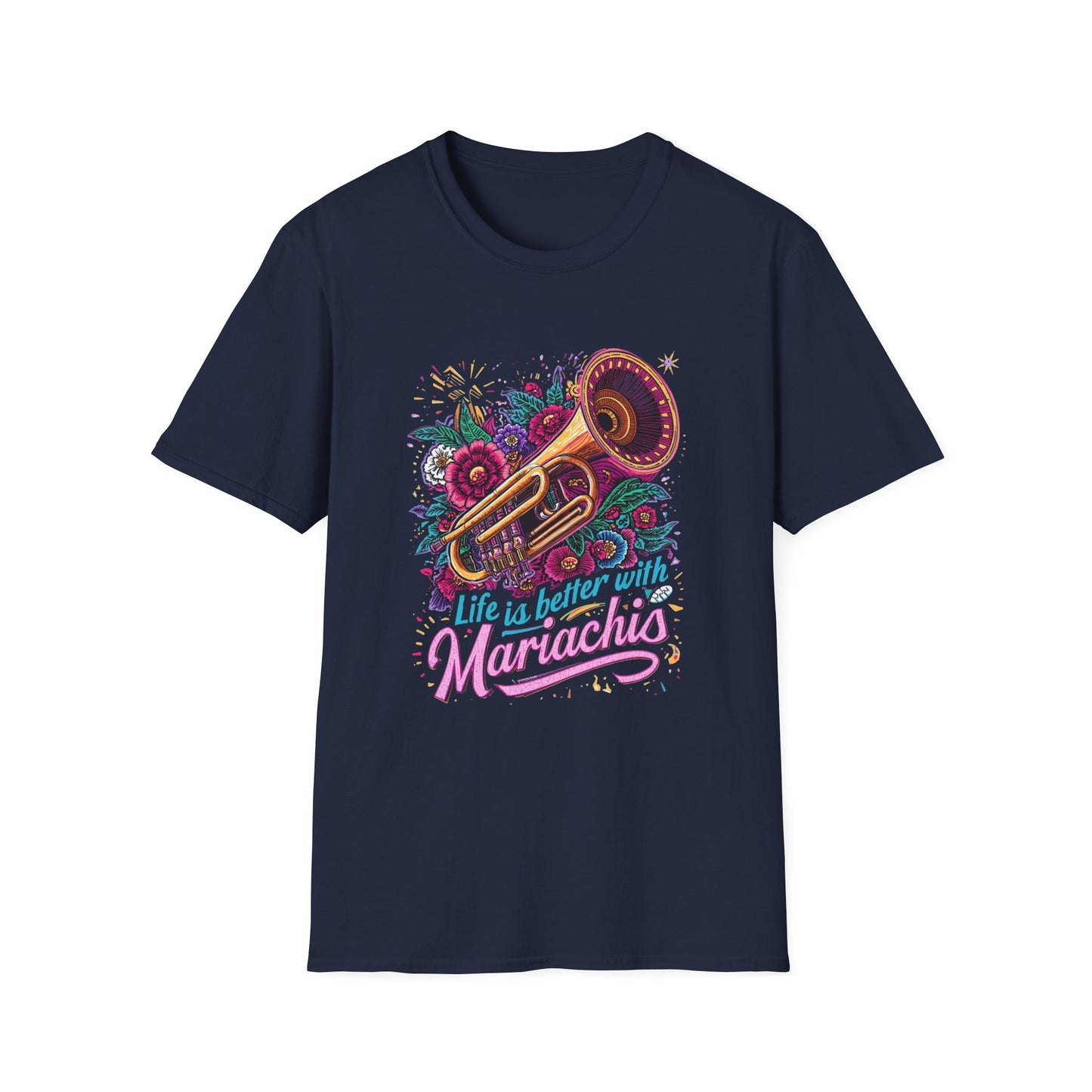 Mariachi Vibes T-Shirt, Music Lover Shirt, Gift for Musicians, Festival Outfit, Fun Party Tee, Colorful Graphic Tee