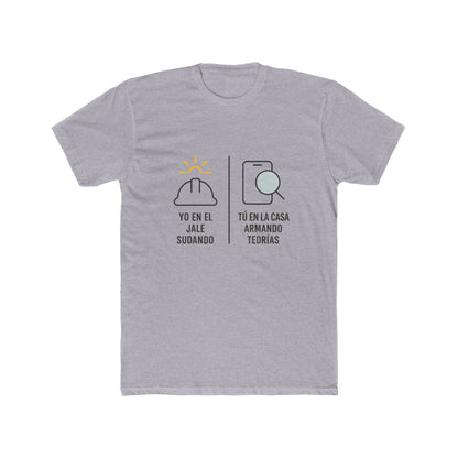 Funny Spanish Mexican Tee - "Yo en el jale sudando" Graphic T-Shirt, Gift for Friends, Casual Wear, Quirky Humor, Summer Style