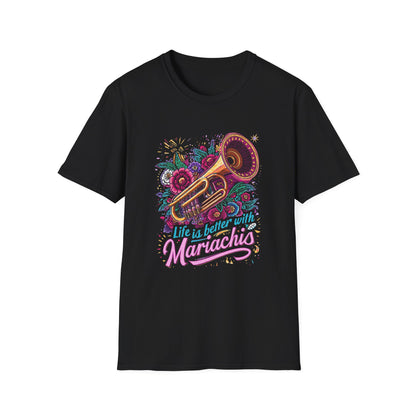 Mariachi Vibes T-Shirt, Music Lover Shirt, Gift for Musicians, Festival Outfit, Fun Party Tee, Colorful Graphic Tee