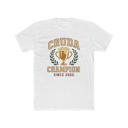 Funny Spanglish Cruda Champion Tee - Unisex Cotton Crew T-Shirt for Celebrations, Gifts, Sports Events, Casual Wear, and Festivals