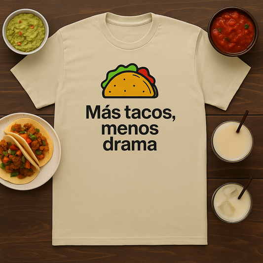 Funny Spanish Taco Quote Tee, Unisex Crew Neck T-Shirt, Casual Wear, Gift for Taco Lovers, Party, Foodie Humor