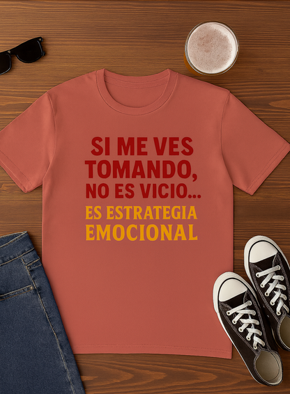 Funny Emotional Drinking Quote Unisex Tee, Tshirt, Shirt, Top - Gift for Him or Her, Humorous Drinking Design, Alcohol Lover Gift