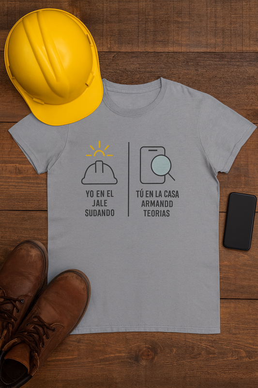Funny Spanish Mexican Tee - "Yo en el jale sudando" Graphic T-Shirt, Gift for Friends, Casual Wear, Quirky Humor, Summer Style