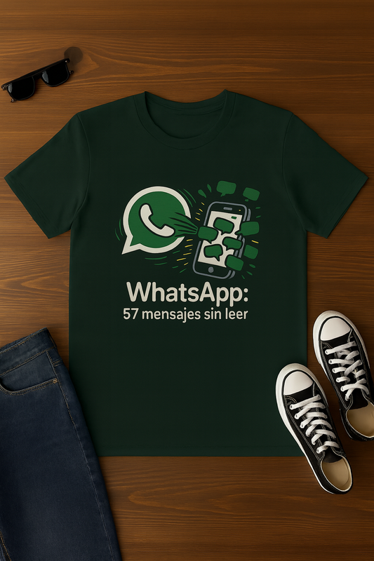 Funny Spanish WhatsApp Unisex Cotton Crew Tee - Funny Messaging Humor Shirt, Casual Wear, Conversation Starter, Funny Gifts