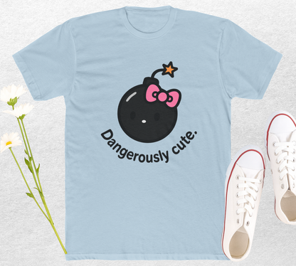 Women's Adorably Edgy Tee, Casual Wear, Gift for Friends, Fun Graphic Shirt, Cute Tee, Dangerously Cute.