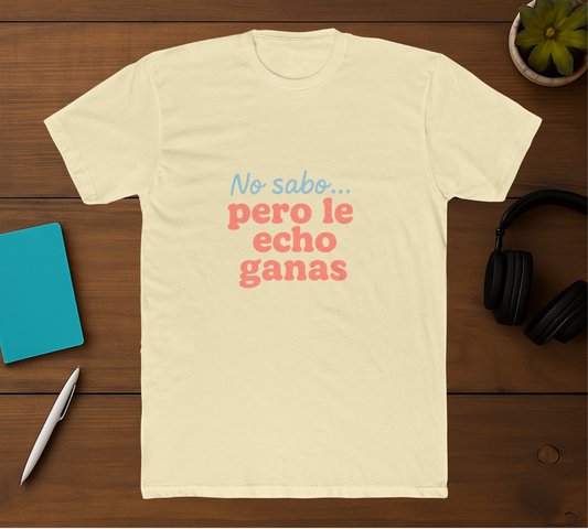 Funny Spanglish No Sabe Pero Le Echo Ganas Women's T-Shirt, Fun Gift, Casual Wear, Everyday Comfort, Humorous T-Shirt, Spanish Quote Tee
