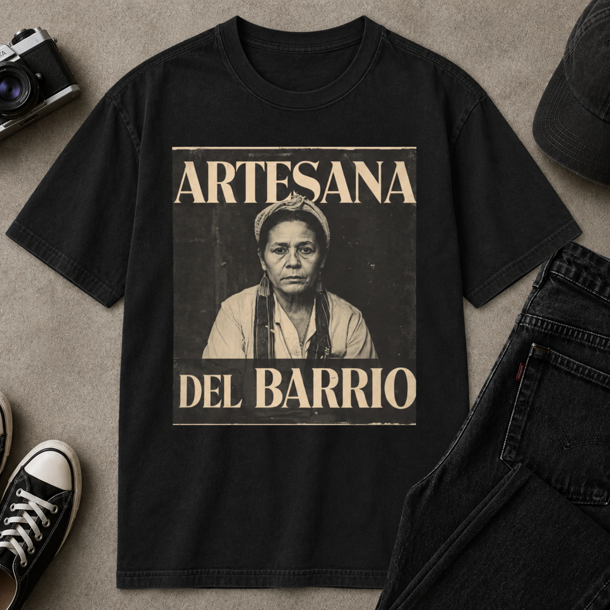Artesana del Barrio T-Shirt — Vintage Latina Artisan Tribute Tee