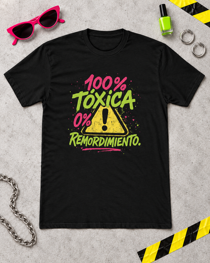 Funny Women's Spanish 100% Tóxica Cotton Crew Tee, Funny Quote T-Shirt, Gift for Friends, Casual Wear, Birthday, Self-Expression