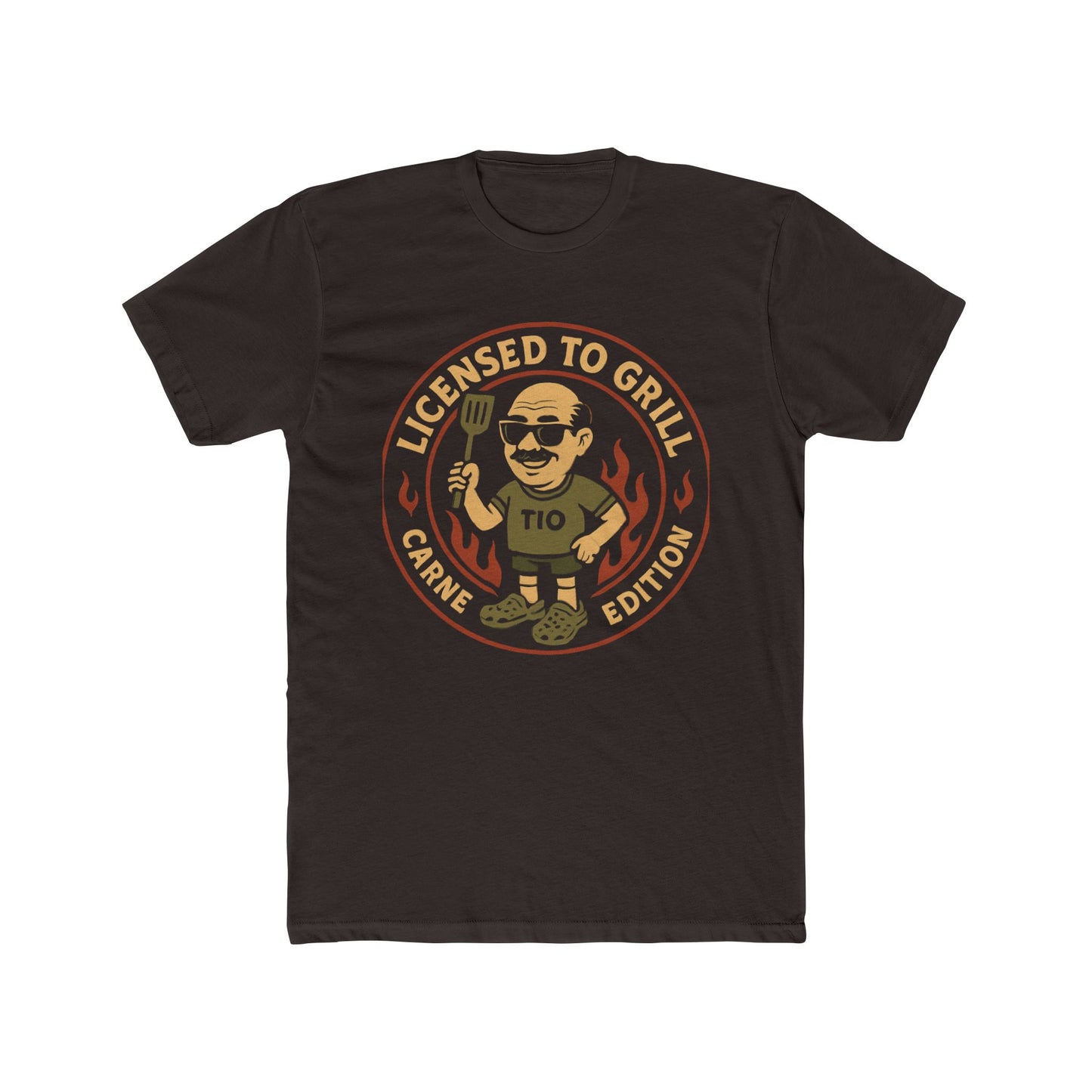 Funny Spanglish Master Grill Master Cotton Tee | Men's Cooking Shirt, Licensed to Grill